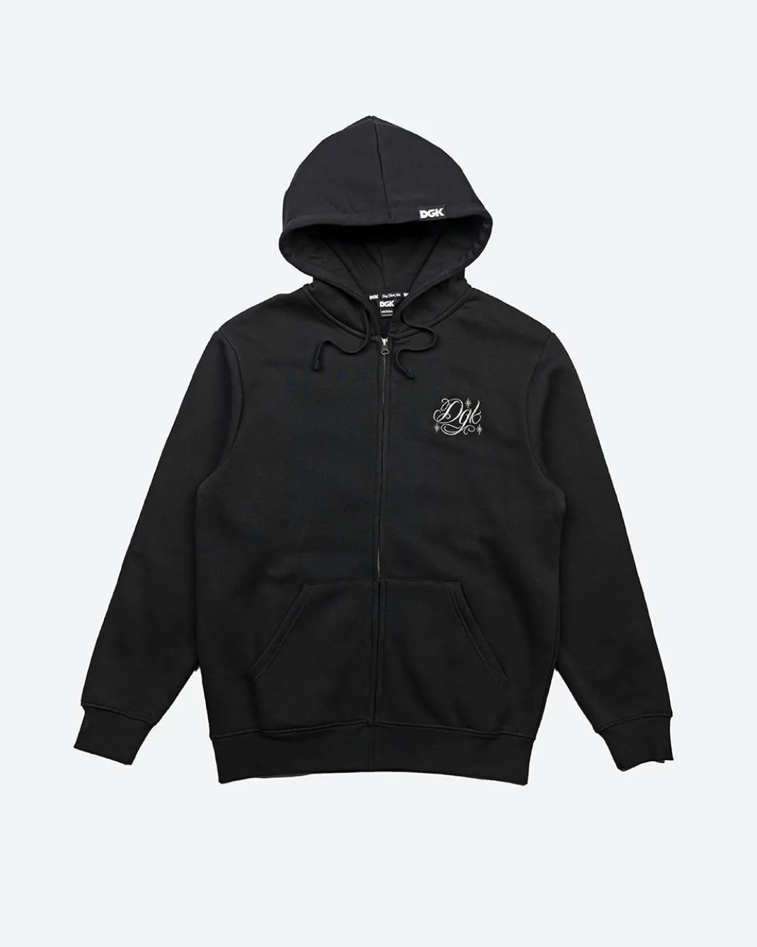 Fool For You Embroidered Zip-Up Hooded Fleece