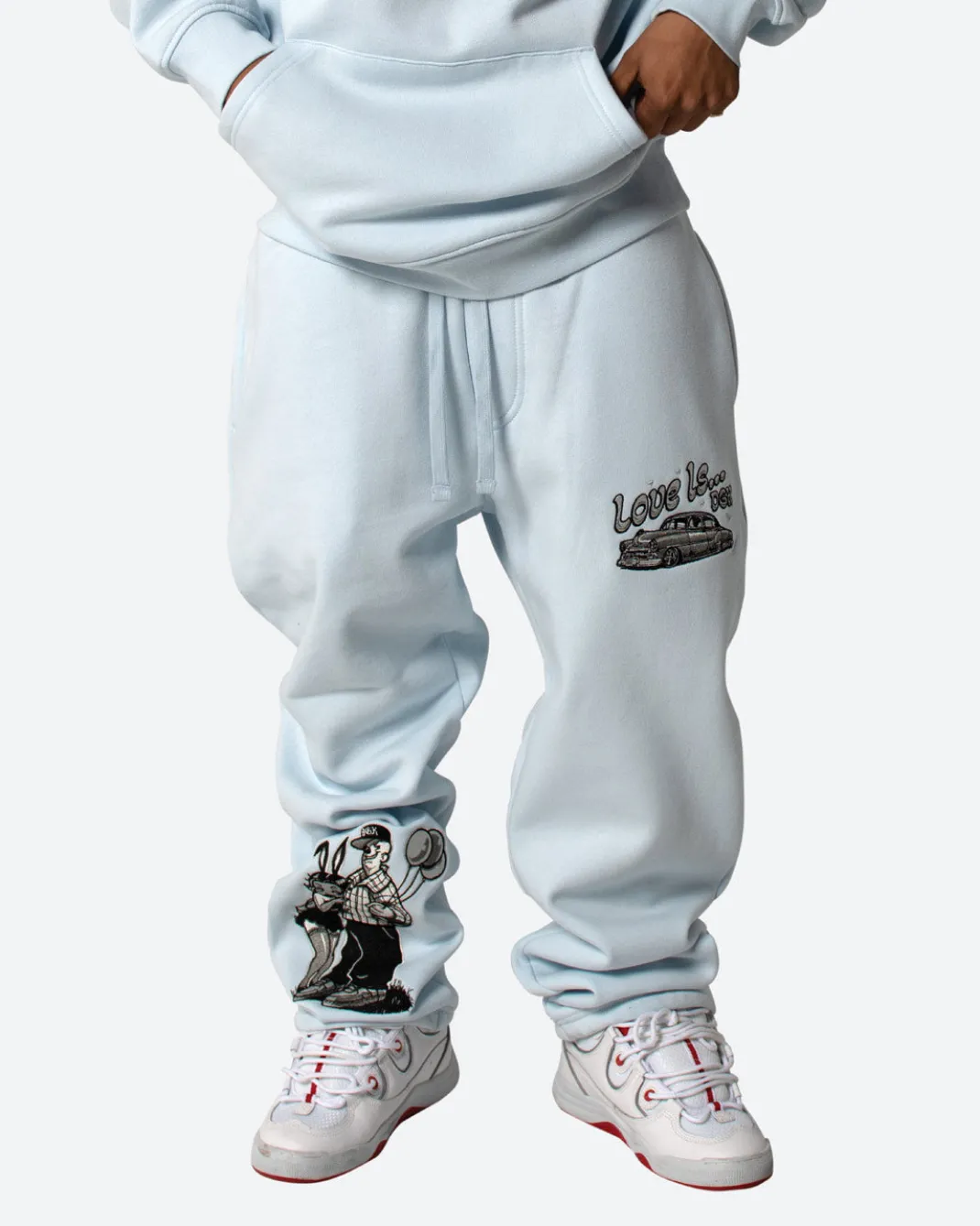 Love Is.. Embroidered Fleece Pants